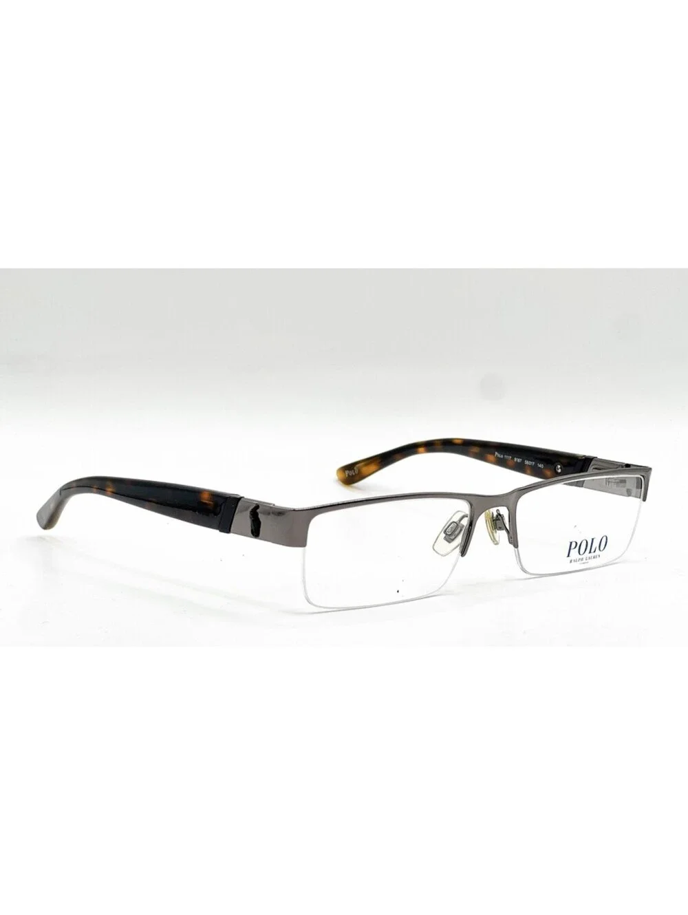 Polo Ralph Lauren 1117 9187 Brushed Dark Gunmetal Eyeglass Frames 56-17-140